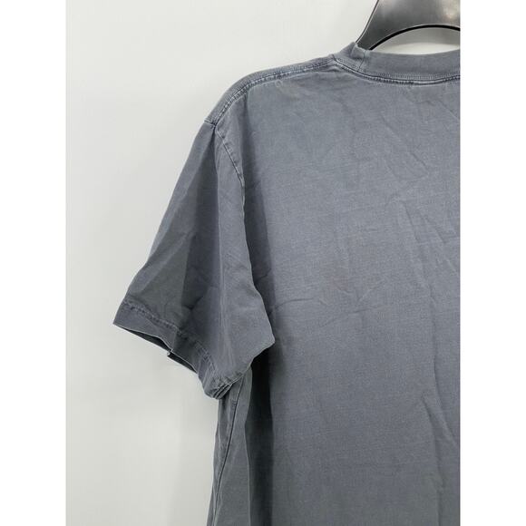 ONLYNY Men's Washed Gray Solid Crewneck Short Sleeve Casual T-Shirt SZ S - Picture 6 of 10